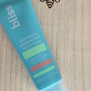 Bliss Aloe Leaf & Peppermint Foot Cream NWT